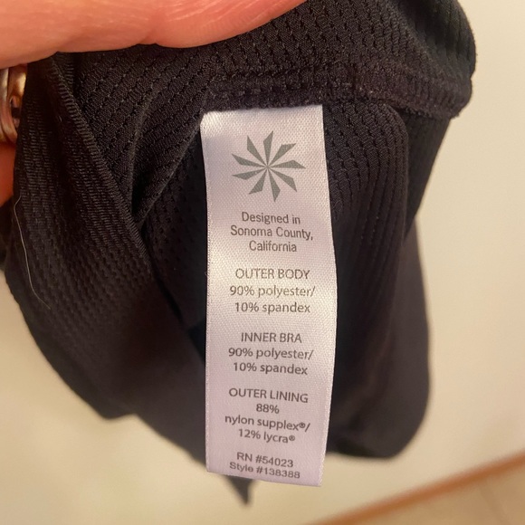 Athleta Sports Bra Tank Top and Capri Leggings Set Black/Gray Size Small - Picture 10 of 10